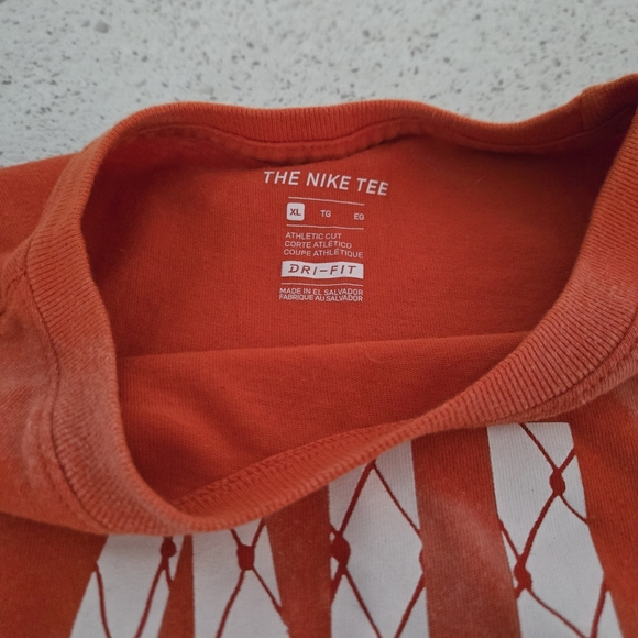 Nike Bold Orange Tee with White Graphic - Picture 3 of 6